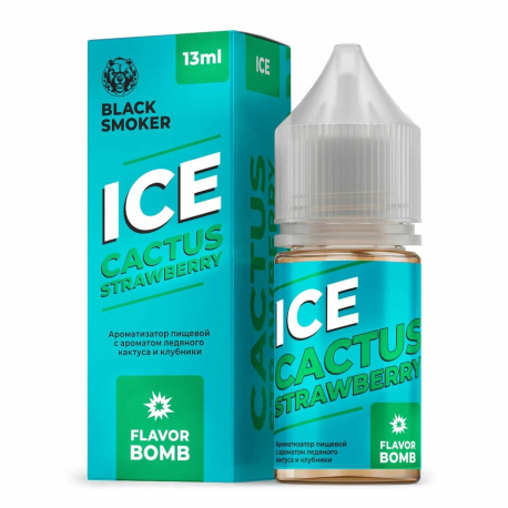 Ароматизатор Black Smoker ICE - CACTUS STRAWBERRY ICE (ледяного кактуса и клубники) 13мл    НОВИНКА 