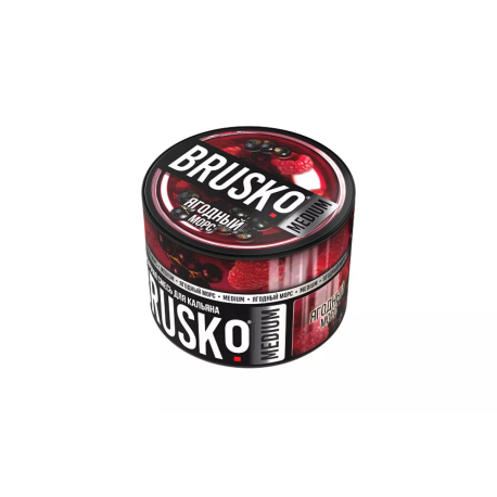 Бестабачная безникотиновая смесь для кальяна BRUSKO - Ягодный сорбет 50 гр Medium (М)
