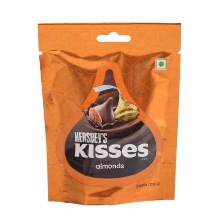 Hershey's Kisses Almonds (Шоколадные конфеты c миндалем) 33,6г (14шт в уп) ИНДИЯ