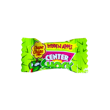 Chupa chups Center Shock Apple (Жев.резинка Шок Яблоко) 4гр (100шт в уп) Турция