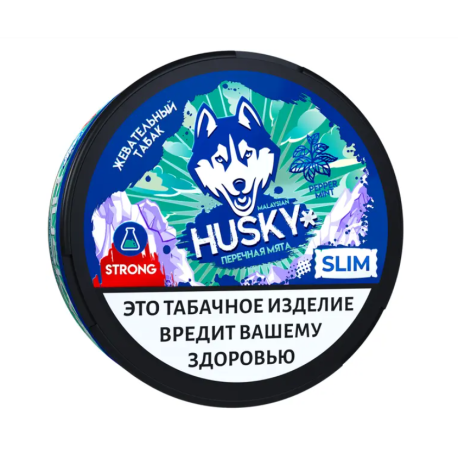 Жевательный табак HUSKY STRONG SLIM - PEPPERMINT 9 гр  НОВИНКА 09 2023