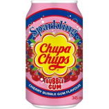 Газированный напиток Chupa Chups Bubble Gum Cherry 345 мл (24 шт. в упаковке) 
