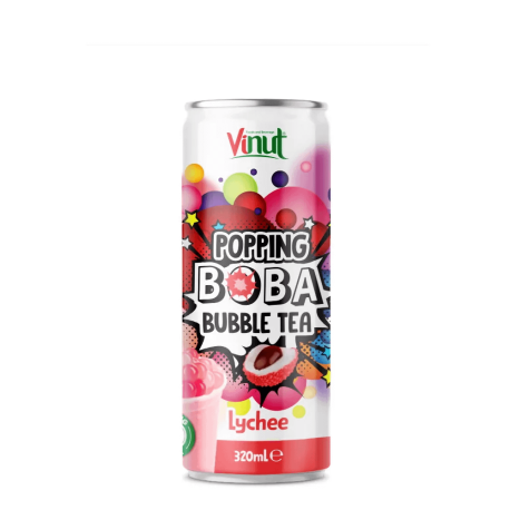 Напиток Vinut Bubble Tea Strawberry (Винут Бабл Ти Клубника) 320мл (24шт в уп)