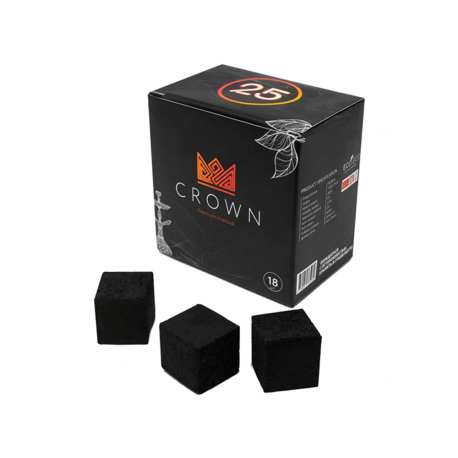 Уголь CROWN кокосовый 25х25х25 0,25кг (18 кубиков) 