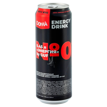 Энергетический напиток DOMA ENERGY By Guf 450 мл (12шт в уп)