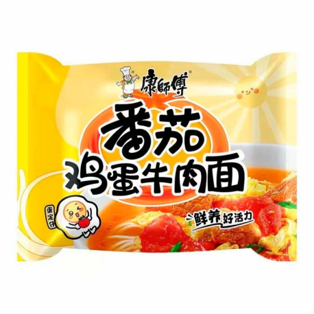 Лапша быстрого приготовления KangShiFu вкус говяжьего бульона с яйцом и томатами 115 гр (30шт в упак