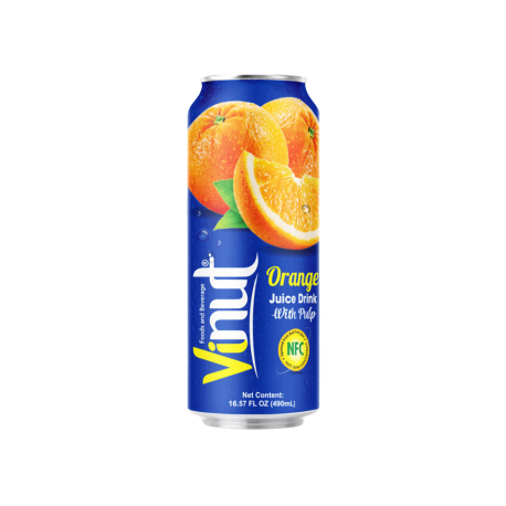 Напиток Vinut Orange w/ Pulp Апельсин с мякотью (55% сок) 490мл (24шт в уп)