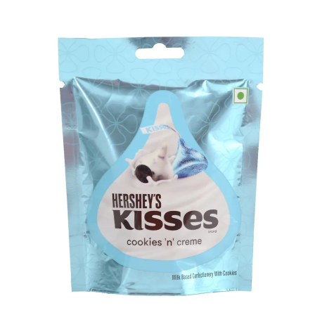 Hershey's Kisses Cookies'n'Cream (Конфеты белый шоколад с печеньем) 33,6г (14шт в уп) ИНДИЯ