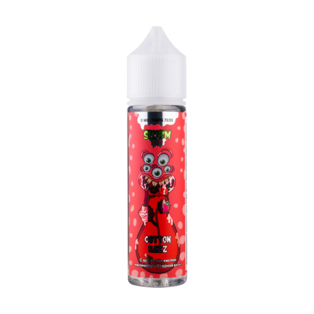 Жидкость CANDYLAB - SLURM Zero Cotton Razz Кислая Малиновая Сахарная Вата 58 мл 0  МАРКИРОВКА