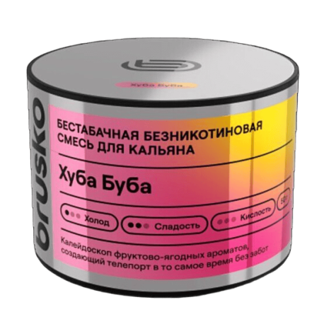Бестабачная безникотиновая смесь для кальяна BRUSKO - Хуба Буба 50 гр Medium (М)