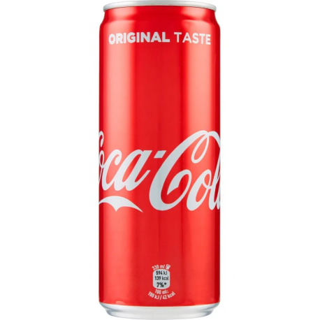 Газированный напиток Coca-Cola Классик тонкая банка 330мл (24шт в уп) Польша