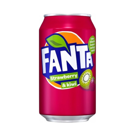 Fanta Strawberry&Kiwi (Фанта Клубника и Киви) 330мл (24шт в уп) Дания