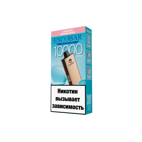 Одноразовая ЭС ESCOBAR Vibe 10000 - Клубника Банан (м)   НОВИНКА 07 2026