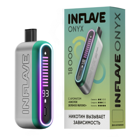 Одноразовая ЭС INFLAVE ONYX - Кислое зеленое яблоко (м)