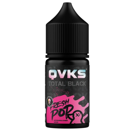 Ароматизатор QVKS TOTAL BLACK KONSTRUKT - Клубника Киви Алоэ