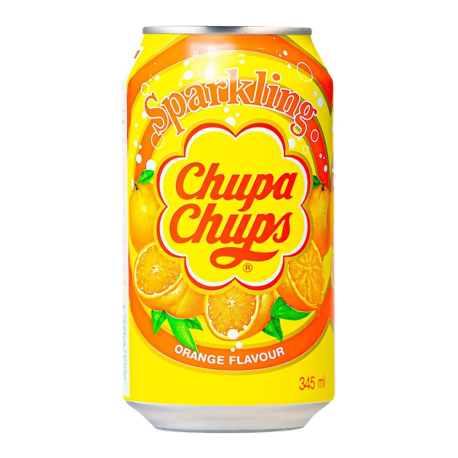Газированный напиток Chupa Chups Orange (Апельсин) 345мл  (24шт в уп) 