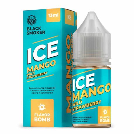 Ароматизатор Black Smoker ICE - MANGO WILD STRAWBERRY ICE (ароматом манго и землняники) 13мл    НОВ