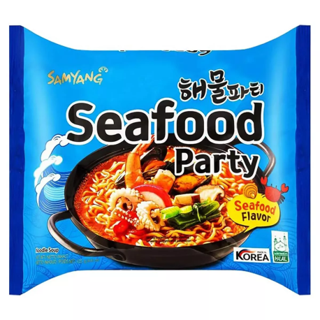 Лапша Samyang 125г Ramen Seafood Party со вкусом морепродуктов (20шт в уп)