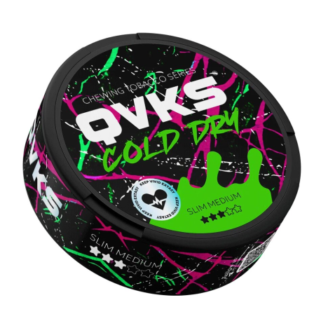 Жевательный табак QVKS SLIM MEDIUM - COLD DRY   НОВИНКА 07 2025