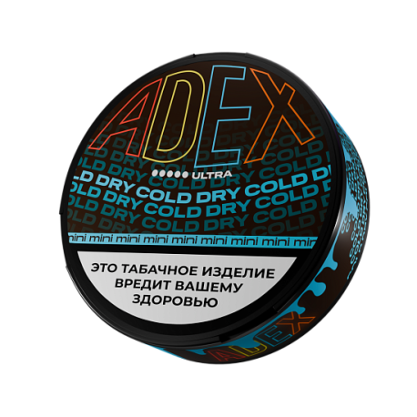 Жевательный табак ADEX - КОЛД ДРАЙ стронг МИНИ 8гр 30 паучей   НОВИНКА 12 2025