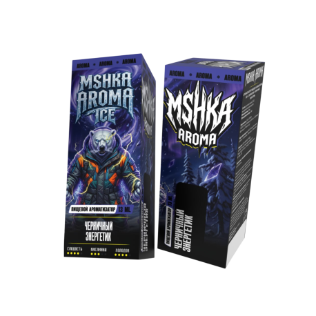 Ароматизатор MSHK AROMA ICE - Черничный энергетик лёд 13 мл