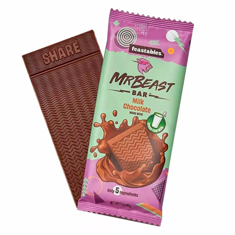 Шок плитка Mr Beast Молочный шоколад 60гр (10шт в уп) 