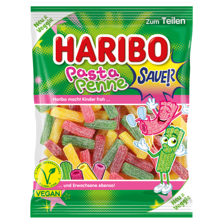 Мармелад Haribo Pasta Penne Sauer 160гр (32шт в уп) Германия