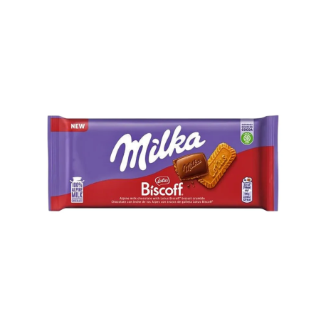 Шоколадная плитка Милка 90гр - Lotus Biscoff (24шт в уп) ГЕРМАНИЯ