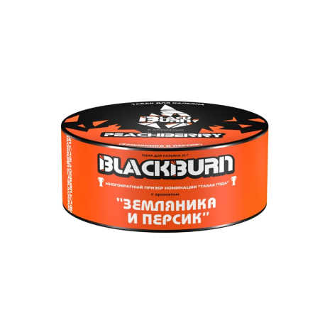 Табак для кальяна Burn BLACK - Земляника, персик PeachBerry 25гр