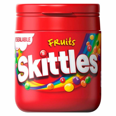 Драже Skittles Fruits (Скитлс Фруктовый) 125г БАНКА (6шт в уп) Индонезия