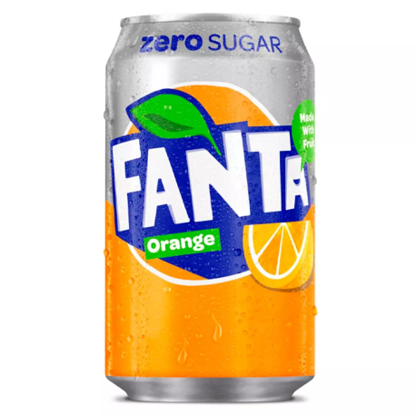 Fanta Orange Zero (Фанта Апельсин Зеро) 330мл (24шт в уп) Германия